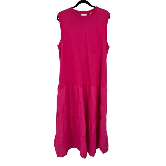 Ted Baker Dress Viannee cotton tiered maxi pink size 6 (US 14) - Picture 2 of 8